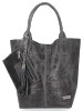 Bőr táska shopper bag Vittoria Gotti szürke B15